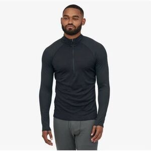 Patagonia Men's Capilene Midweight Half Zip Black Base-layer Men's Size XXL